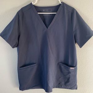 Figs Navy Blue Scrub Top